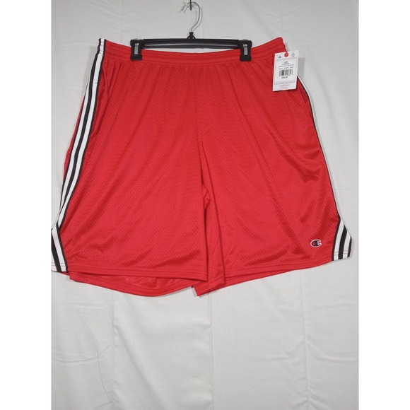 Champion Workout LaCrosse Shorts Men 2XB Red Black White - Picture 2 of 10